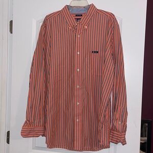Champs Orange & Blue Stripped Dress Shirt